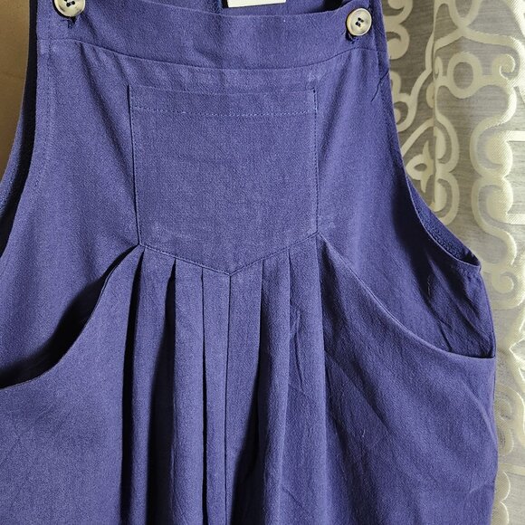 NEW Women's Size Medium Navy Blue Bib Overalls by Evellyhootd - Picture 3 of 7